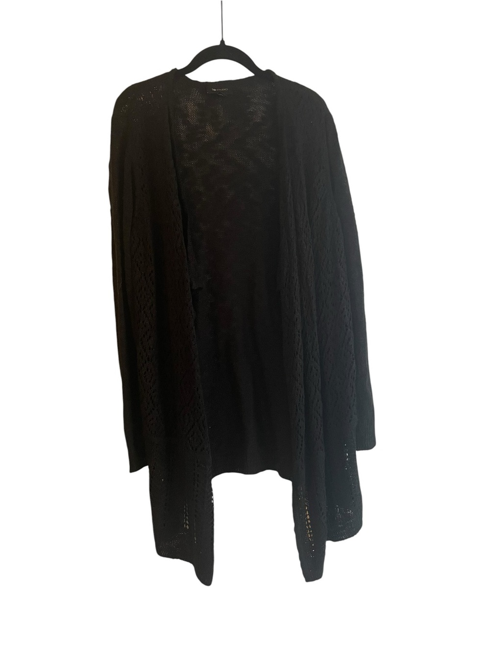 AB Studio Open-Front Long Knit Cardigan Sweater EUC - Picture 2 of 6